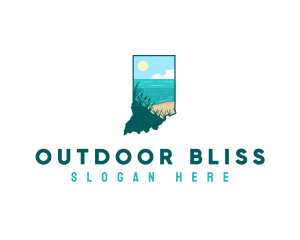 Indiana Beach Vacation logo design