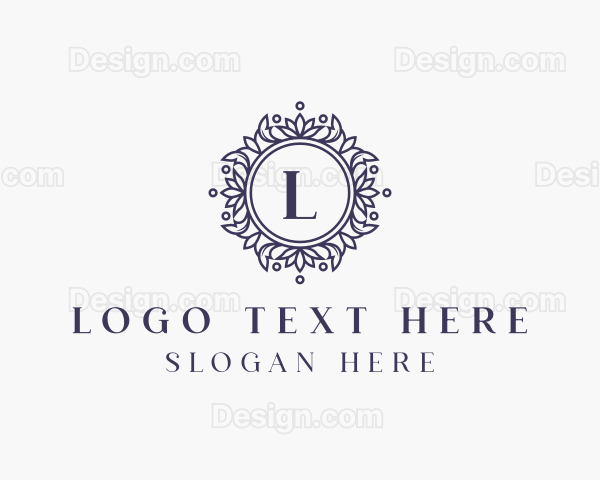 Floral Leaf Ornament Logo