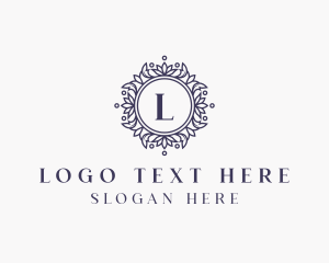 Floral Leaf Ornament Logo