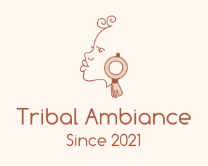 Tribal Woman Earring  logo design