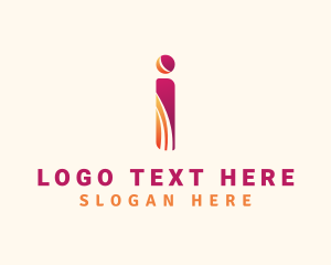 Gradient Designer Letter I logo