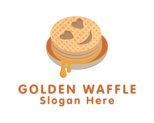 Emoji Waffle Breakfast logo design