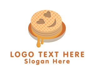 Breakfast - Emoji Waffle Breakfast logo design