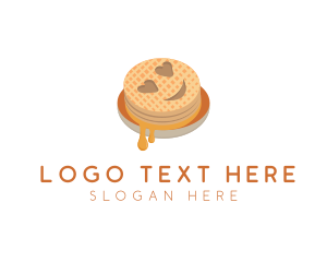 Emoji Waffle Breakfast Logo