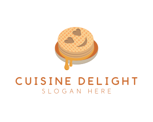 Emoji Waffle Breakfast logo design