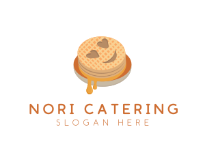 Emoji Waffle Breakfast logo design