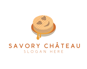 Emoji Waffle Breakfast logo design