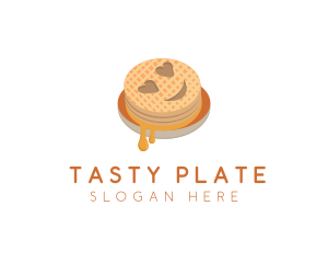 Emoji Waffle Breakfast logo design