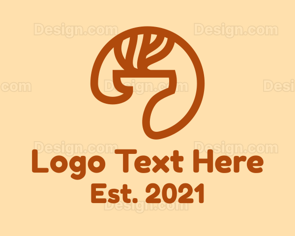 Deer Head Antlers Logo