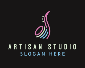 Studio Bar Saxophone logo design