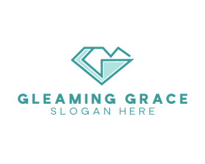 Diamond Gem Letter G logo design