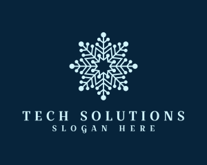 Decorative Ice Snowflake Logo