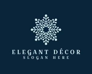 Decorative Ice Snowflake logo design