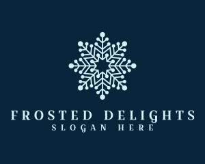 Decorative Ice Snowflake logo design