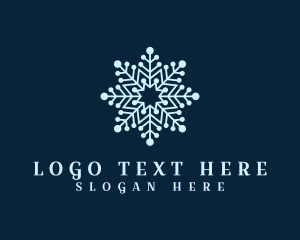Freeze - Decorative Ice Snowflake logo design