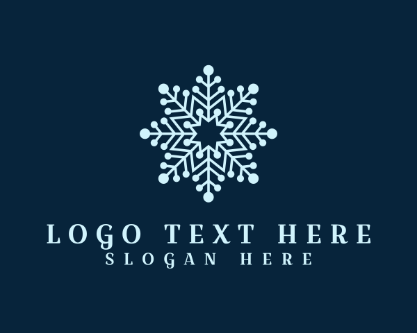 Decorative Ice Snowflake logo