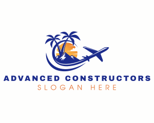 Tropical Airplane Tour logo design