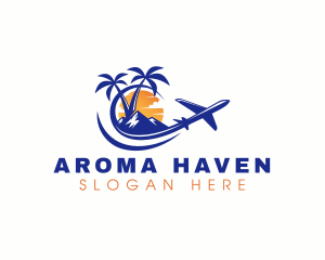 Tropical Airplane Tour logo design