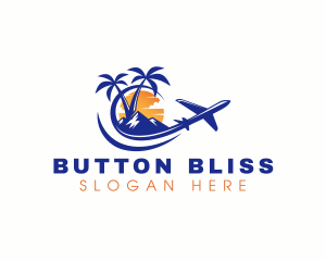 Tropical Airplane Tour logo design