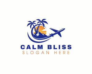 Tropical Airplane Tour logo design