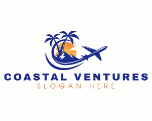 Tropical Airplane Tour logo design