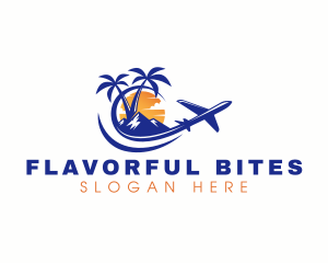 Tropical Airplane Tour logo design