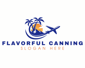 Tropical Airplane Tour logo design