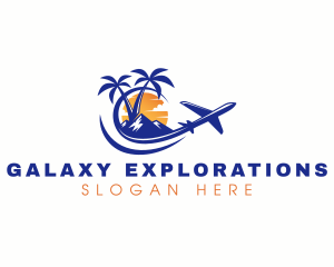 Tropical Airplane Tour logo design