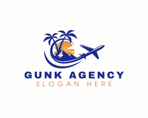 Tropical Airplane Tour logo design