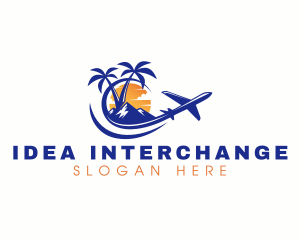 Tropical Airplane Tour logo design