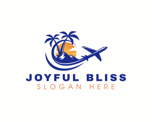 Tropical Airplane Tour logo design