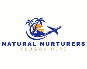 Tropical Airplane Tour logo design