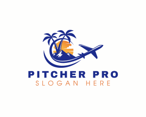 Tropical Airplane Tour logo design