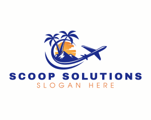 Tropical Airplane Tour logo design