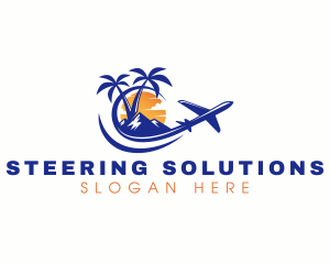 Tropical Airplane Tour logo design