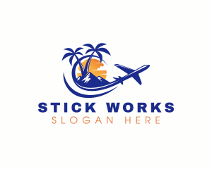 Tropical Airplane Tour logo design