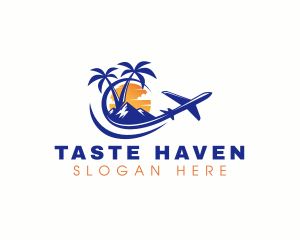 Tropical Airplane Tour logo design