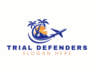 Tropical Airplane Tour logo design