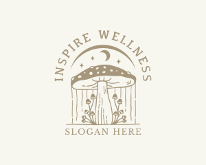 Wellness Herbal Mushroom logo design