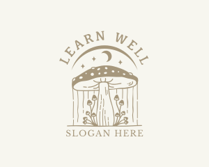 Wellness Herbal Mushroom logo design