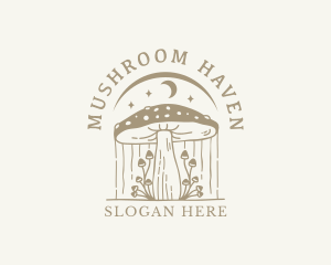 Wellness Herbal Mushroom logo design