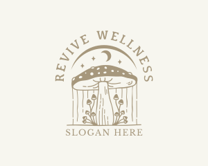 Wellness Herbal Mushroom logo design