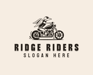 Bird Motorcycle Rider logo design