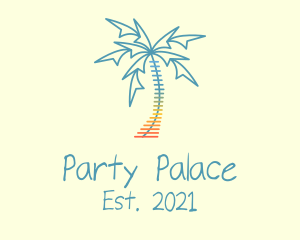 Beach Palm Tree Music logo design