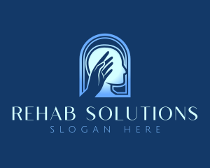 Human Mental Health Hand logo design