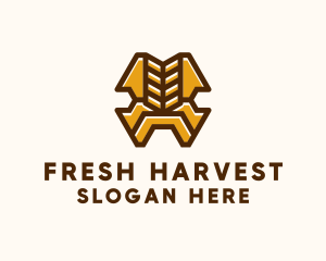 Wheat Crop Farming logo design