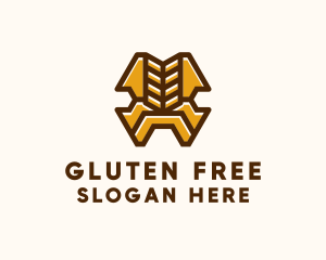 Wheat Crop Farming logo design