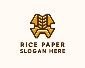 Wheat Crop Farming logo design