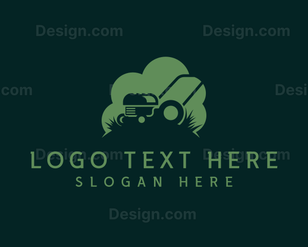 Gardening Lawn Mower Logo