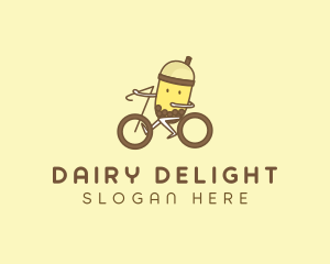 Milk Tea Cyclist logo design